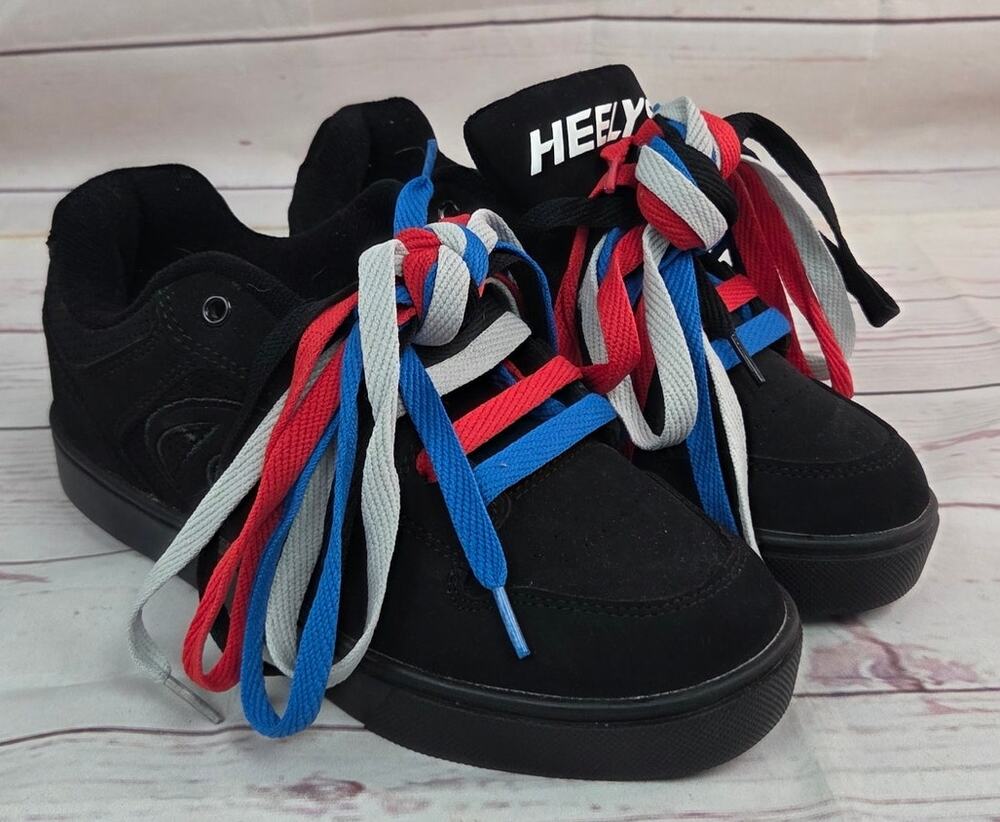 Heelys Voyager Black Roller Skate Shoes Youth Size 6